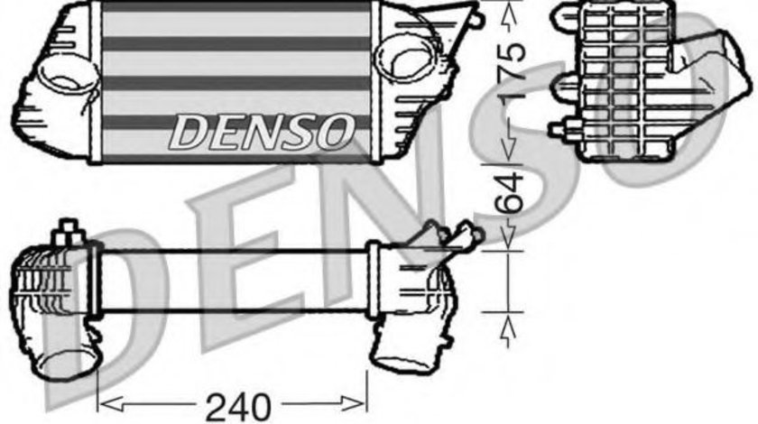 Intercooler, compresor FIAT STILO Multi Wagon (192) (2003 - 2008) DENSO DIT09120 piesa NOUA