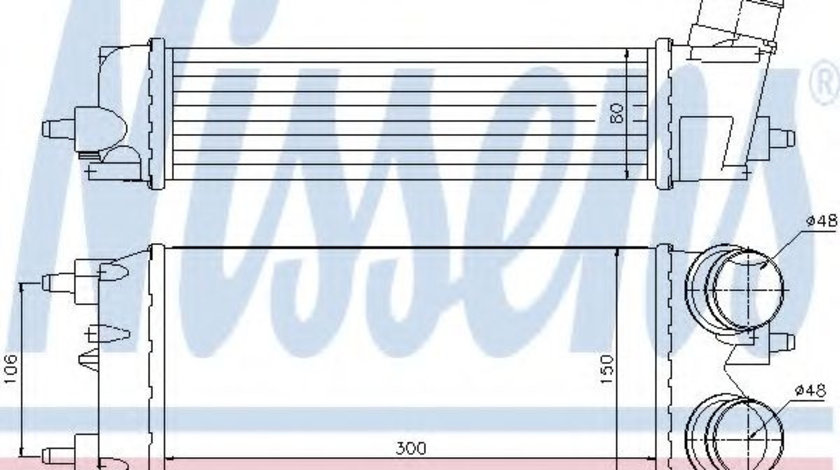 Intercooler, compresor FORD ECOSPORT (2011 - 2016) NISSENS 96553 piesa NOUA