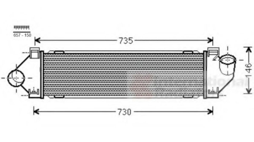 Intercooler, compresor FORD MONDEO IV Limuzina (BA7) (2007 - 2016) VAN WEZEL 18004480 piesa NOUA