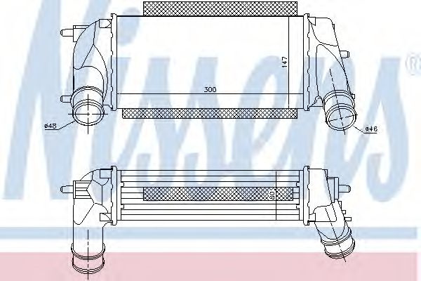 Intercooler, compresor FORD TOURNEO COURIER combi (2014 - 2016) NISSENS 96498 piesa NOUA