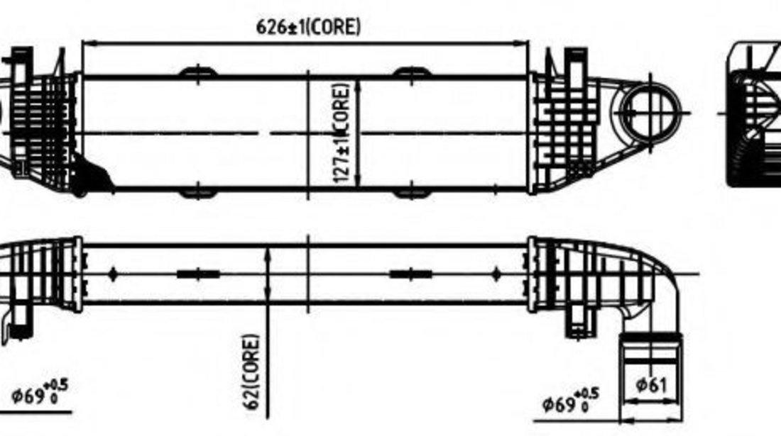 Intercooler, compresor MERCEDES C-CLASS T-Model (S204) (2007 - 2014) NRF 30314 piesa NOUA