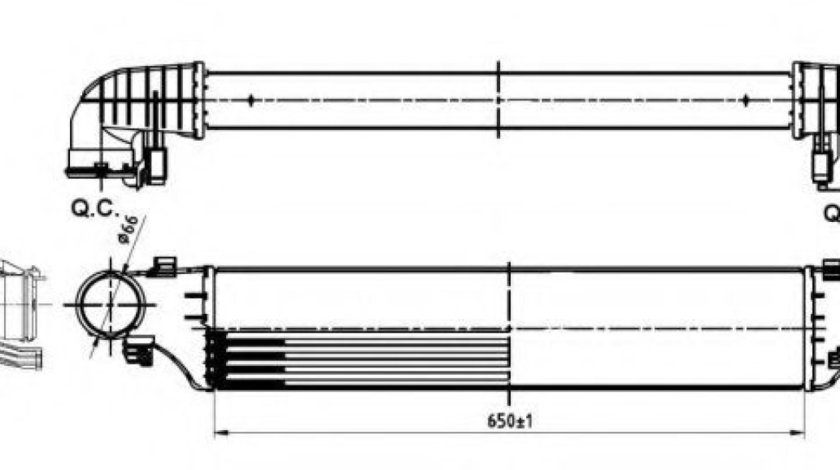 Intercooler, compresor MERCEDES CLK Cabriolet (A209) (2003 - 2010) NRF 30164A piesa NOUA