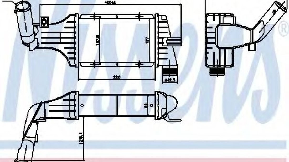 Intercooler, compresor OPEL ASTRA G Combi (F35) (1998 - 2009) NISSENS 96788 piesa NOUA