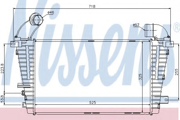 Intercooler, compresor OPEL ASTRA H Combi (L35) (2004 - 2016) NISSENS 96590 piesa NOUA