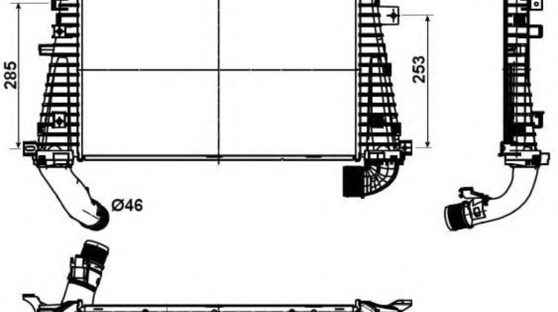 Intercooler, compresor OPEL ASTRA H (L48) (2004 - 2016) NRF 30302 piesa NOUA