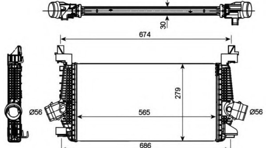 Intercooler, compresor OPEL ASTRA J GTC (2011 - 2016) NRF 30269 piesa NOUA