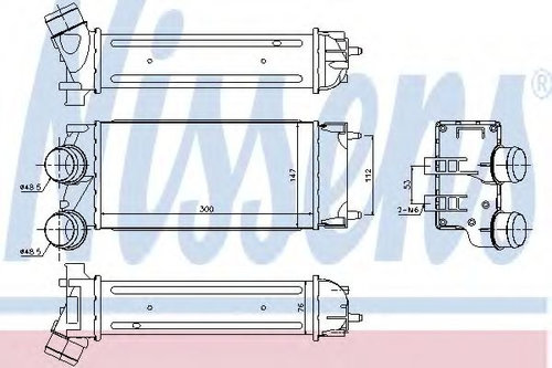 Intercooler, compresor PEUGEOT 308 (4A, 4C) (2007 - 2016) NISSENS 96514 piesa NOUA