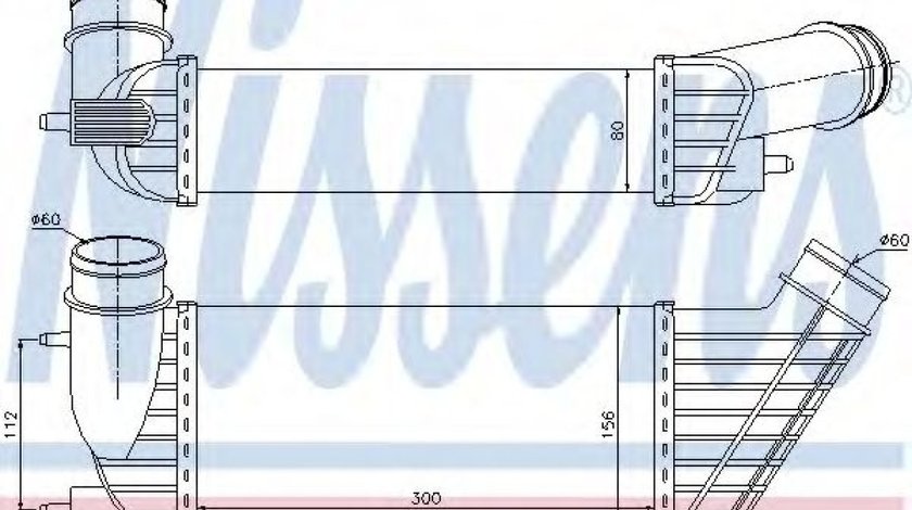 Intercooler, compresor PEUGEOT EXPERT caroserie (VF3A, VF3U, VF3X) (2007 - 2016) NISSENS 96609 piesa NOUA