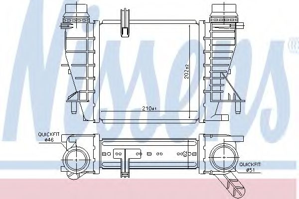 Intercooler, compresor RENAULT CLIO III (BR0/1, CR0/1) (2005 - 2012) NISSENS 96363 piesa NOUA