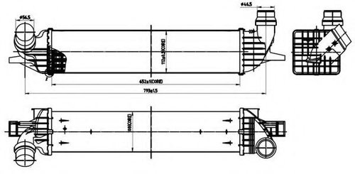 Intercooler, compresor RENAULT LAGUNA III (BT0/1) (2007 - 2016) NRF 30312 piesa NOUA