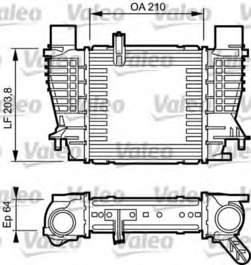 Intercooler, compresor RENAULT MODUS / GRAND MODUS (F/JP0) (2004 - 2016) VALEO 817999 piesa NOUA