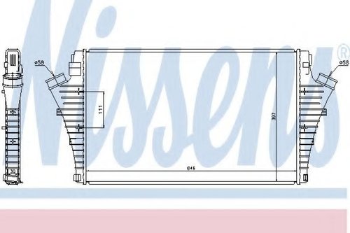 Intercooler, compresor SAAB 9-3 Cabriolet (YS3F) (2003 - 2016) NISSENS 96684 piesa NOUA