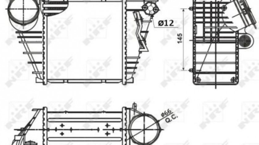 Intercooler, compresor Volkswagen VW BORA (1J2) 1998-2005 #3 03004354