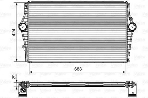 Intercooler, compresor VOLVO S80 I (TS, XY) (1998 - 2006) VALEO 818279 piesa NOUA