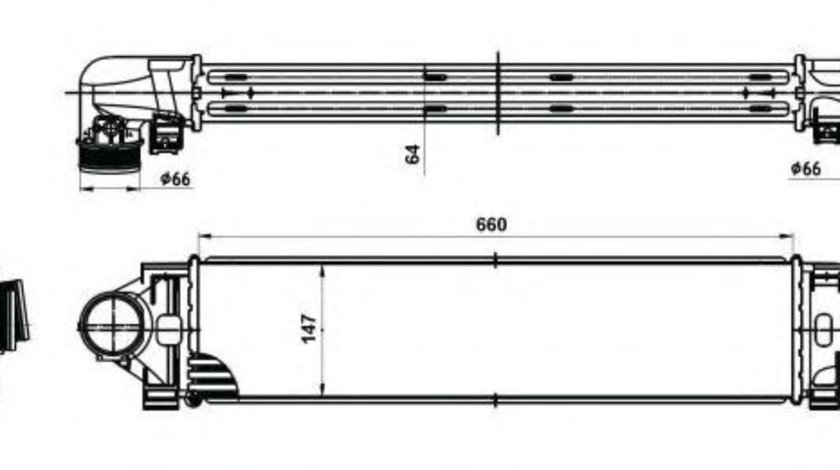 Intercooler, compresor VOLVO XC70 II (2007 - 2016) NRF 30394 piesa NOUA