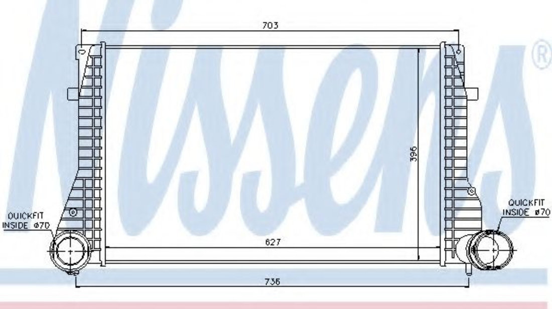 Intercooler, compresor VW BORA (1J2) (1998 - 2005) NISSENS 96633 piesa NOUA