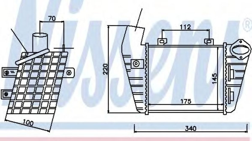 Intercooler, compresor VW GOLF III Variant (1H5) (1993 - 1999) NISSENS 96795 piesa NOUA