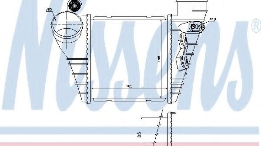 Intercooler, compresor VW GOLF IV Variant (1J5) (1999 - 2006) NISSENS 96847 piesa NOUA