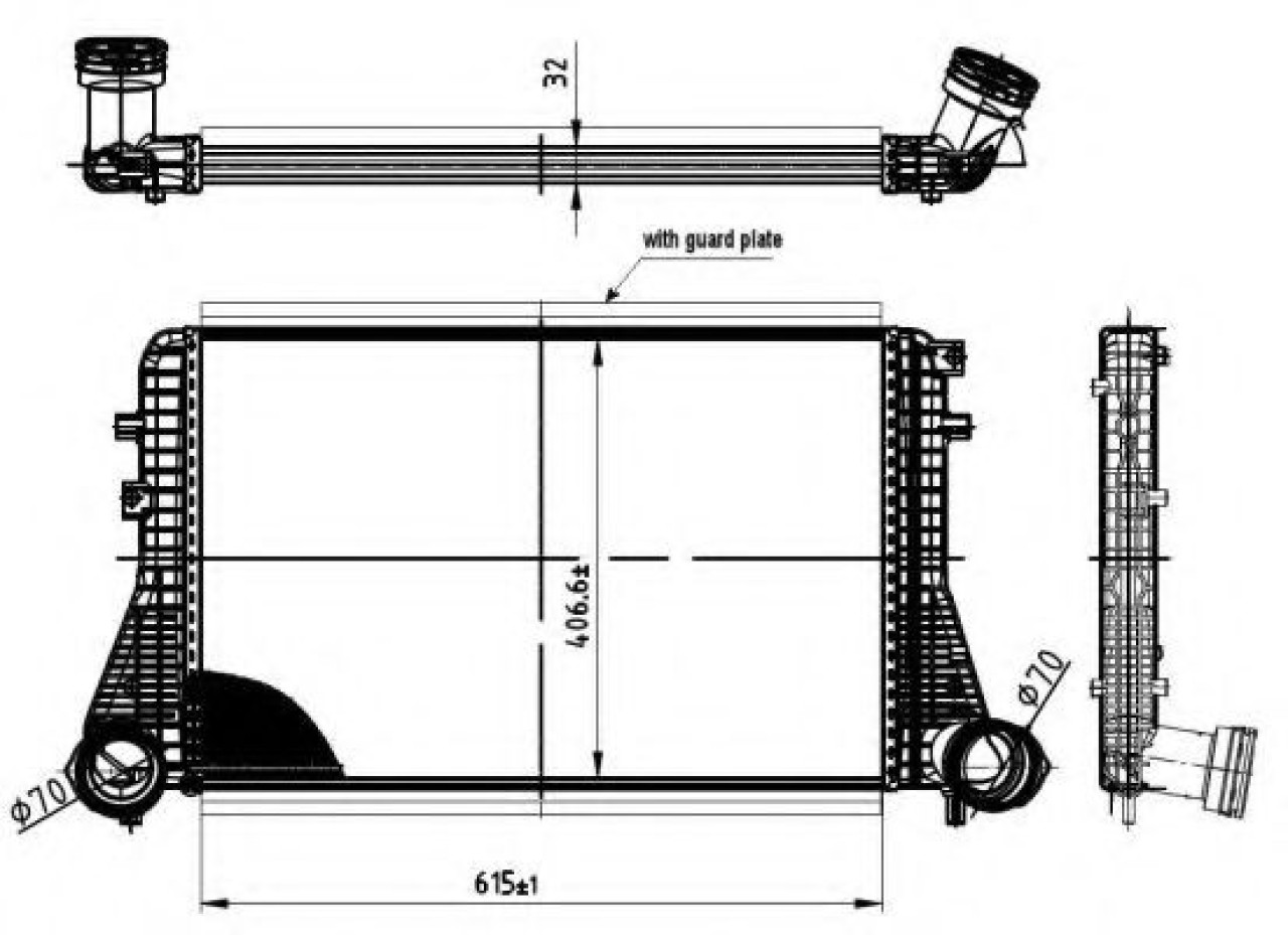 Intercooler, compresor VW PASSAT (3C2) (2005 - 2010) NRF 30454 piesa NOUA