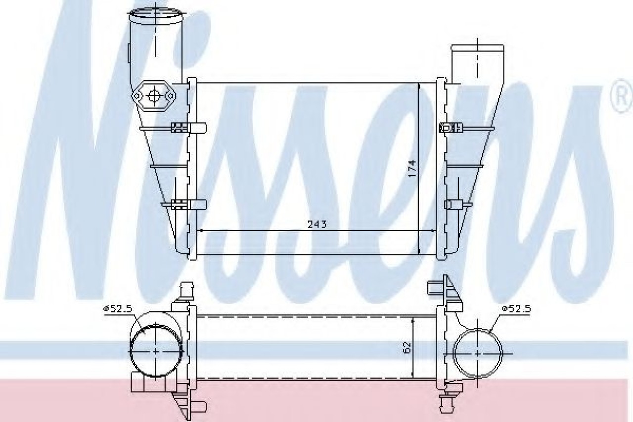 Intercooler, compresor VW PASSAT Variant (3B5) (1997 - 2001) NISSENS 96896 piesa NOUA