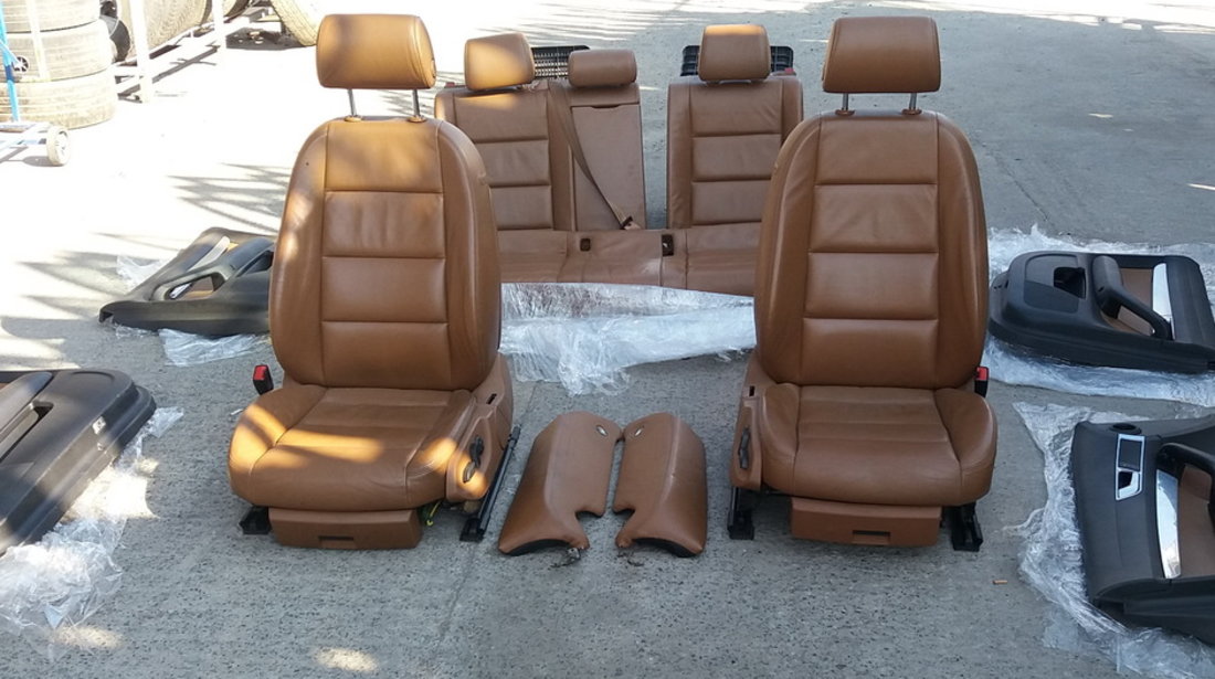 Interior piele maro, Audi A6 4F Sedan, (scaune, banchete, fete usi) , fabr.  2005 - 2009 #8220474