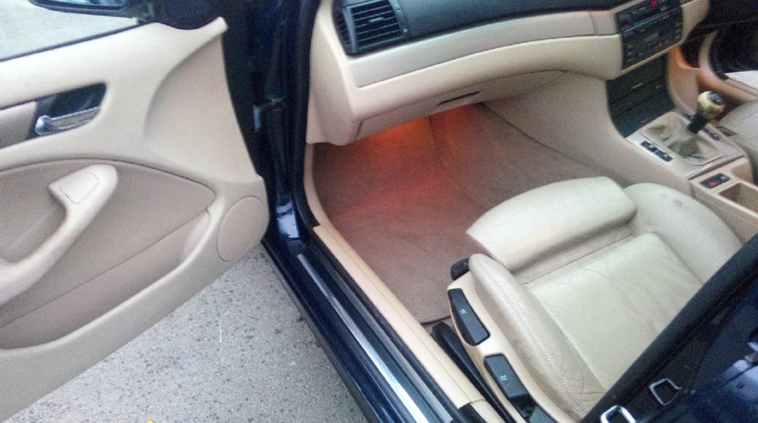 Interior sport piele crem BMW E46 scaune recaro bancheta fete de usi #9828