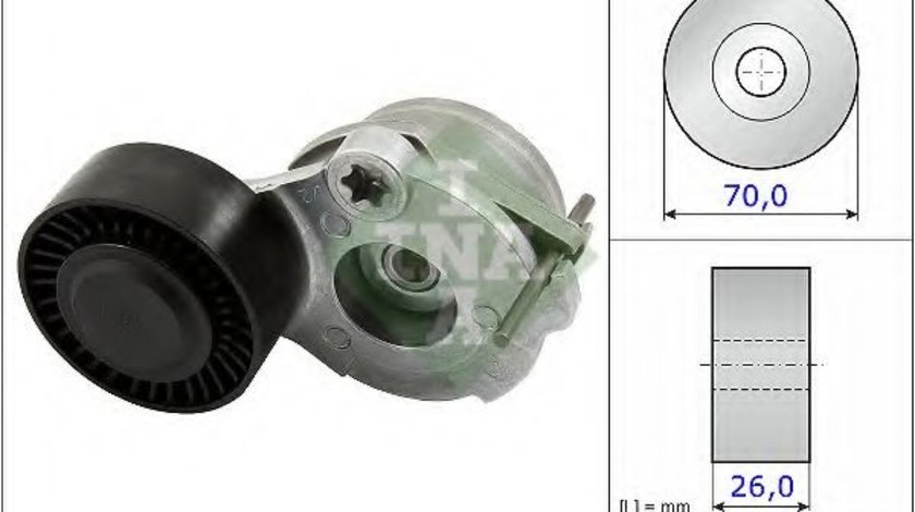 Intinzator,curea transmisie AUDI A4 Allroad (8KH, B8) (2009 - 2016) INA 534 0470 10 piesa NOUA