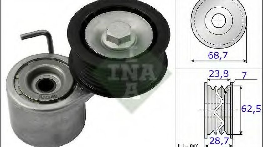 Intinzator,curea transmisie AUDI A6 Allroad (4FH, C6) (2006 - 2011) INA 534 0487 10 piesa NOUA