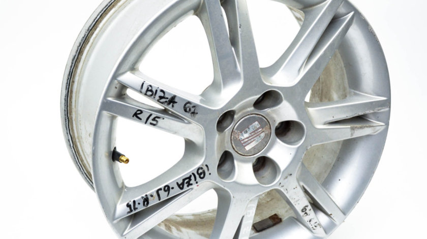 Janta Aliaj Bucata R15,5x100,ET38,TESTAT - Janta Este Concentrica - Fara Urme De Indoituri Sau Alte Defecte Seat IBIZA 5 (6J) 2008 - Prezent 6J0601025H, 6JX15H2 ET38