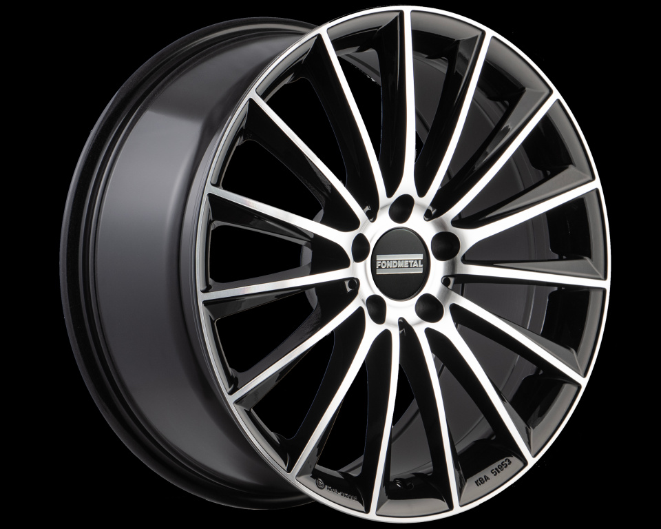 Janta aliaj FONDMETAL AIDON (FMI04) GLOSSY BLACK MACHINED CB66.5 5/112 19X8 ET48