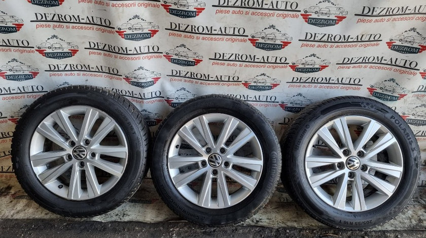 Jante aliaj originale cu anvelope iarna (205/55/R16) 6.5Jx16H2 ET50 VW Eos cod piesa : 5K0601025AE