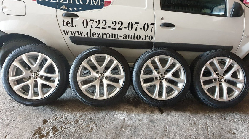 Jante aliaj originale cu anvelope iarna Michelin noi (235/43/R17) Dot 2020 8Jx17H2 ET41 VW Passat B6