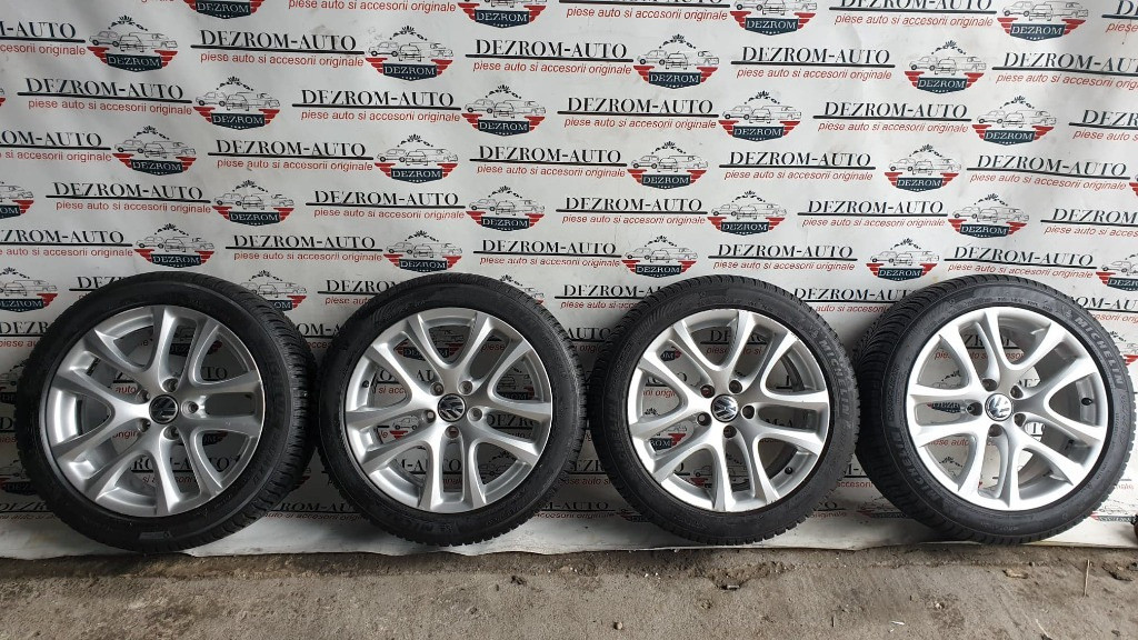 Jante aliaj originale cu anvelope iarna Michelin noi (235/45/R17) 8Jx17H2  ET41 VW Passat CC II #64899932