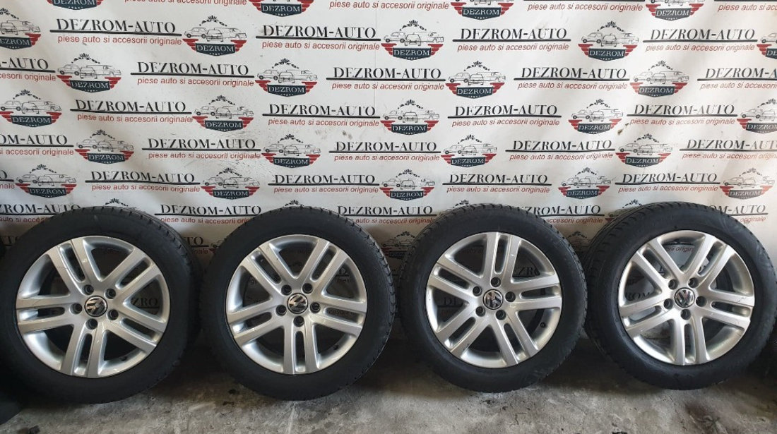 Jante aliaj originale cu anvelope VW Golf 6 16'' 5x112 6.5jx16h2 et 50 cod  piesa : 1K0601025BN #63947923