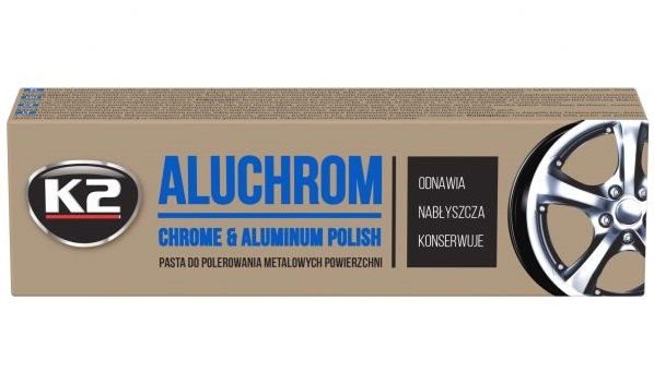 K2 Aluchrom Pasta Lustruit Crom Si Metal 120ML K003