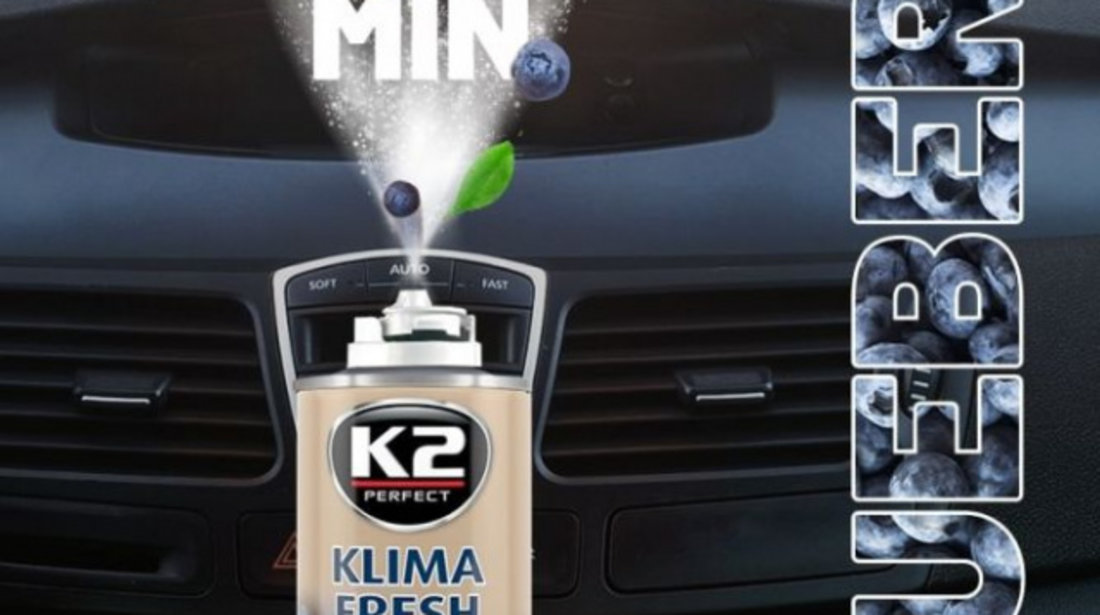 K2 Clima Fresh Spray Curatat Ac Blueberry 150ML K222BB