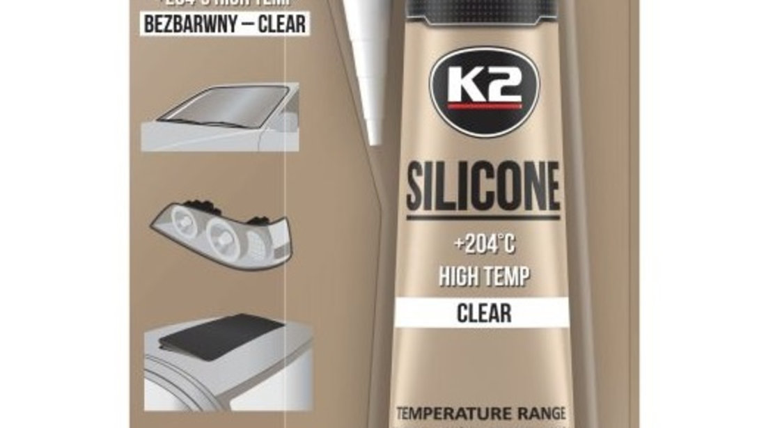 K2 Silicon Temperaturi Inalte Transparent +204°C 85G B255