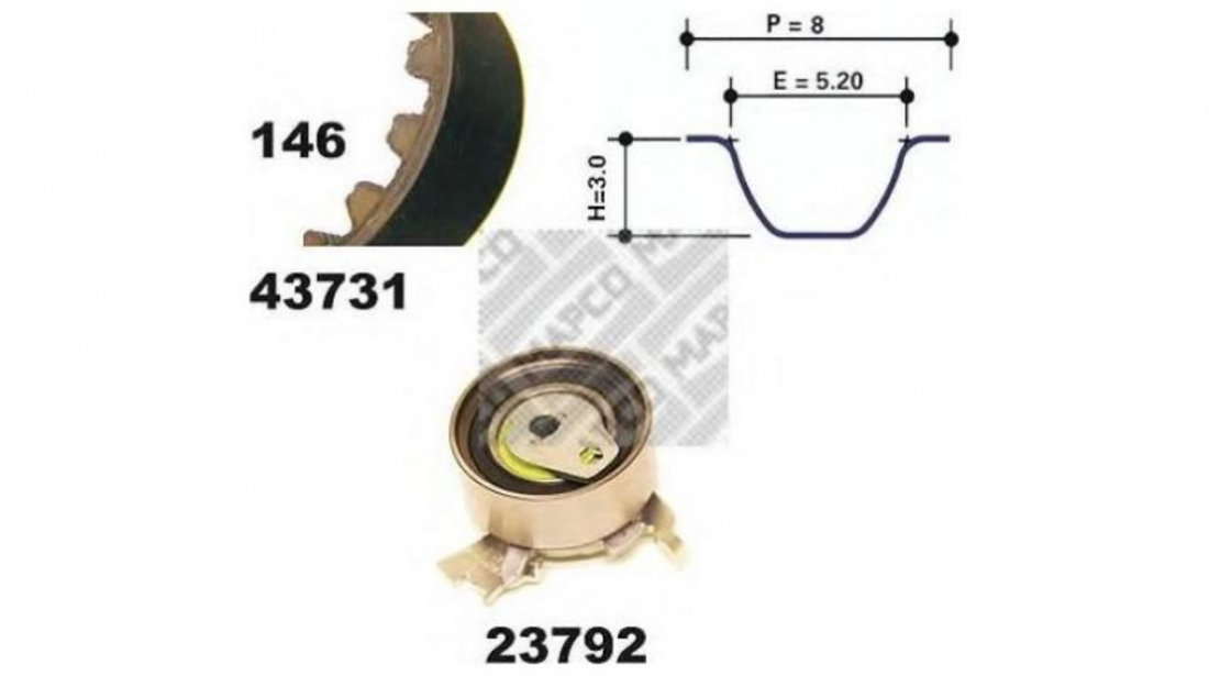 Kit distributie / kit curea distributie / set curea de distributie Opel OMEGA A combi (66_, 67_) 1986-1994 14113