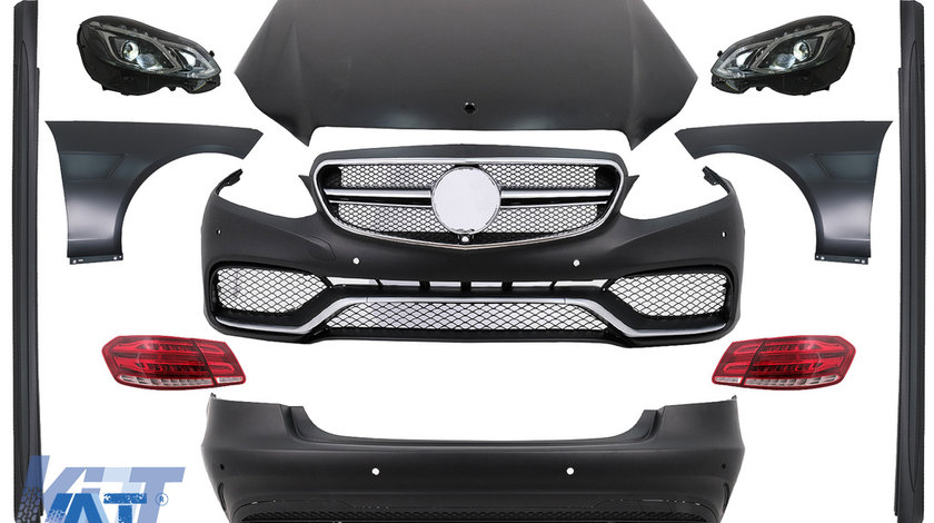 Kit Exterior compatibil cu Mercedes E-Class W212 (2009-2012) Conversie la Facelift E63 Design