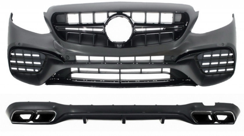 Kit Exterior Complet Compatibil Cu Mercedes-Benz E-Class W213 2016→ E63 Design Ornamente Tobe Negre CBMBW213AMGE63BB