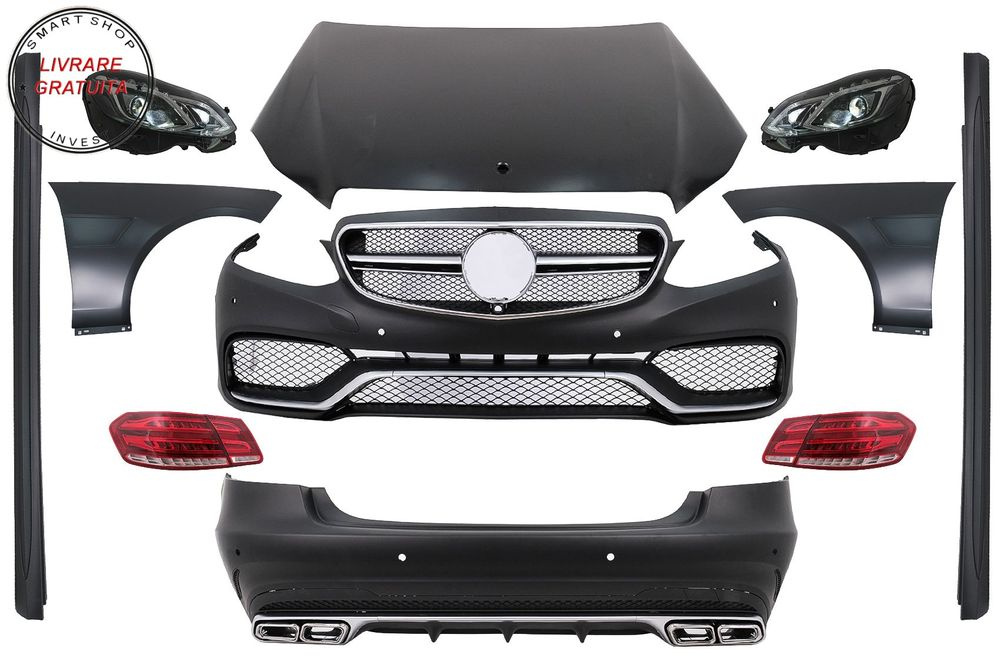 Kit Exterior Mercedes E-Class W212 (2009-2012) Conversie la Facelift E63 Design- livrare gratuita