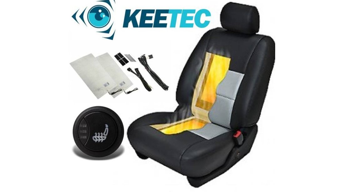 Kit Incalzire In Scaune Auto Dacia KEETEC CSH2 Carbon Butoane OEM 3 Pozitii  Montaj Profesional #35705183