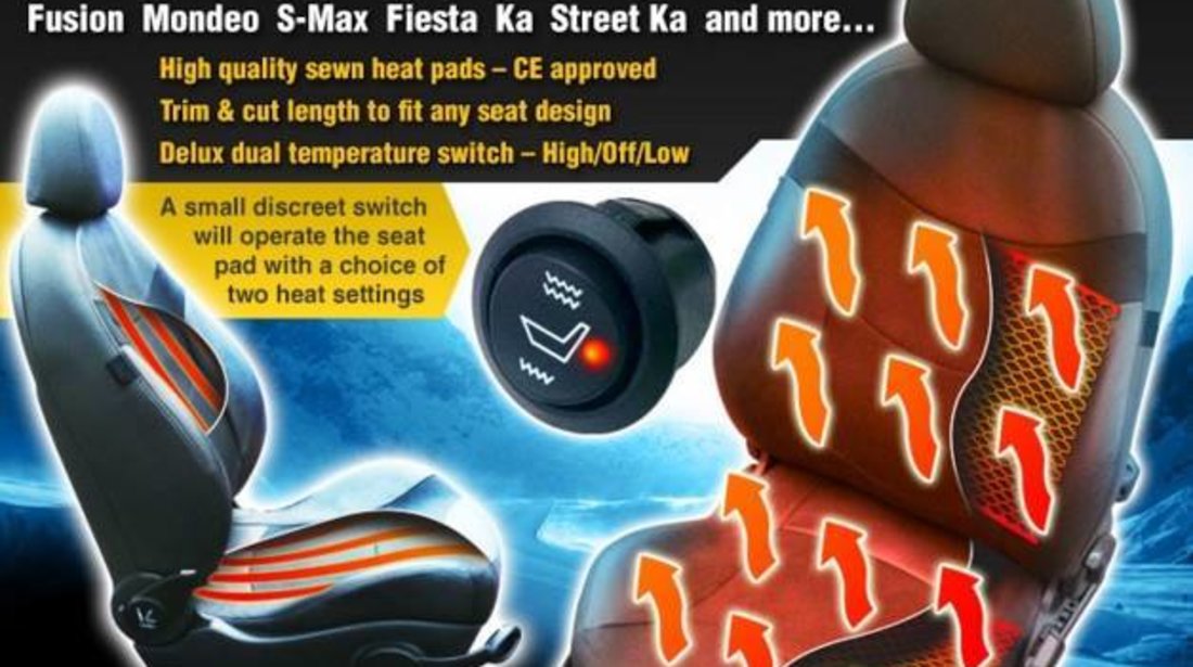 Kit Incalzire Scaune Carbon Butoane 2 Pozitii FORD Focus Mondeo Fiesta Kuga  Transit Galaxy S Max Ka #2405640