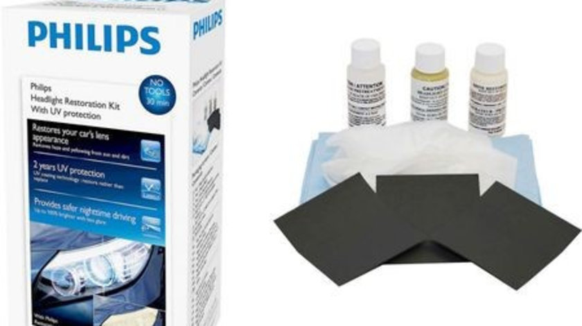 Kit polish restaurare faruri cu protectie UV Philips HRK00XM piesa NOUA