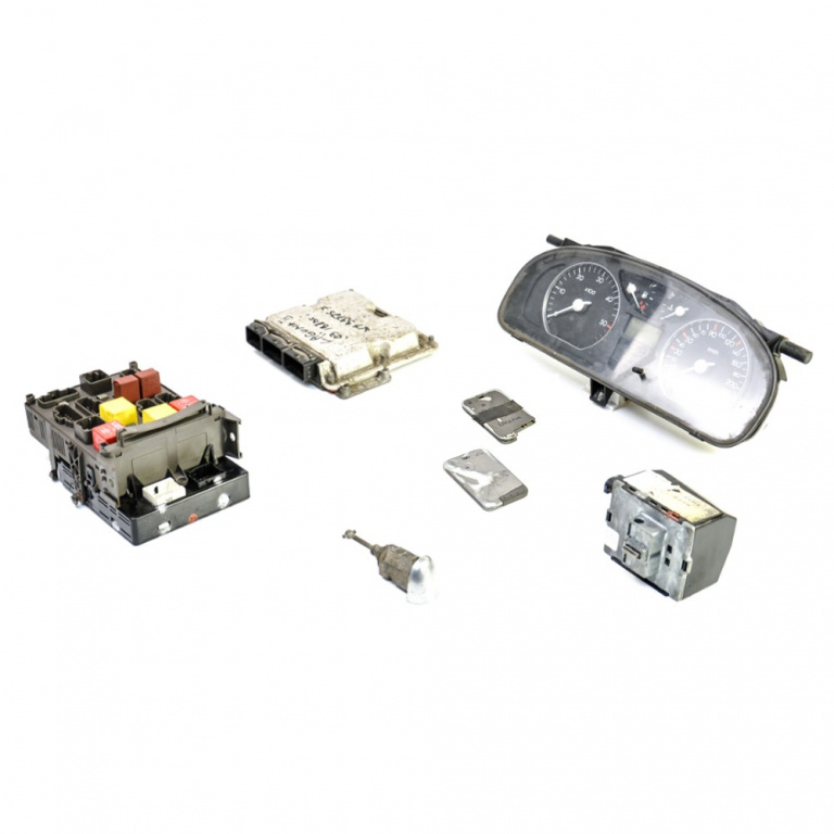 Kit Pornire Blocator Coloana Volan,calculator Motor,ceas Bord,contact Cu Cheie,panou Sigurante Renault LAGUNA 2 2001 - 2007 Motorina 8200163528, 0281011101, 1039S00271, 8200095416, 8200228549, 55RDFV026, 8200004201E, 8200283814, 8200020613, E0090000,