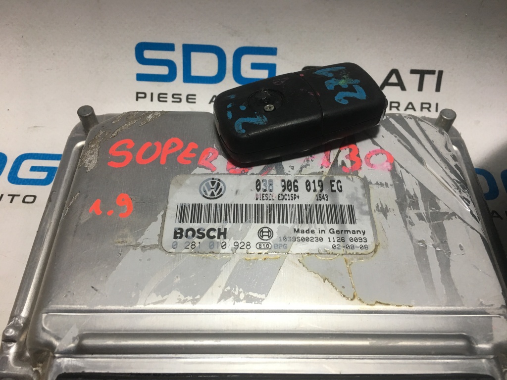 Kit Pornire Calculator Motor ECU VW Passat B5.5 1.9TDI AVF AWX 131cp 2001 - 2005 COD : 038 906 019 KD / 038906