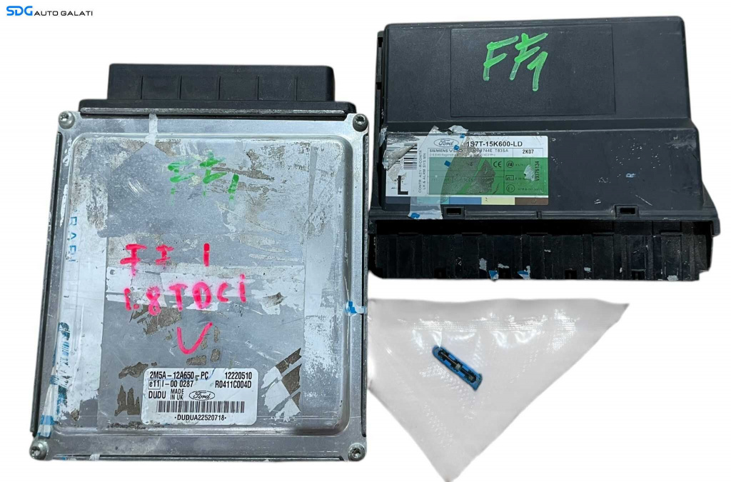 Kit Pornire ECU Calculator Motor Calculator Confort Cheie Cheie CIP Imobilizator Ford Focus 1 1.8 TDCI 1998 - 2004 Cod 2M5A-12A650-PC 1S7T-15K600-LD [LR0014] [LR0015]