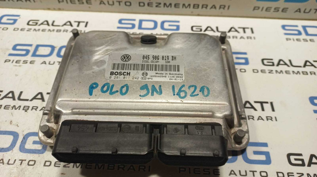 Kit Pornire ECU Calculator Motor Ceas Ceasuri Cluster Instrumente Bord Volkswagen Polo 9N2 2001 - 2005 Cod 045906019BH 0281011242 6Q0920821L [L0984] [L0985] [L0986]