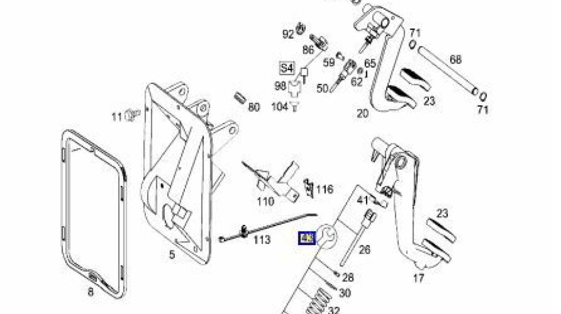Kit reparatie pedala ambreiaj Mercedes Atego (poz.43) MERCEDES OE  A9702900093 #29825985