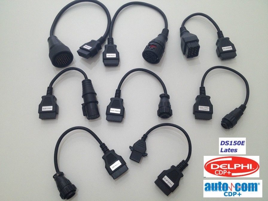 Kit set 8 cabluri adaptoare OBD2 Autocom / Delphi camioane